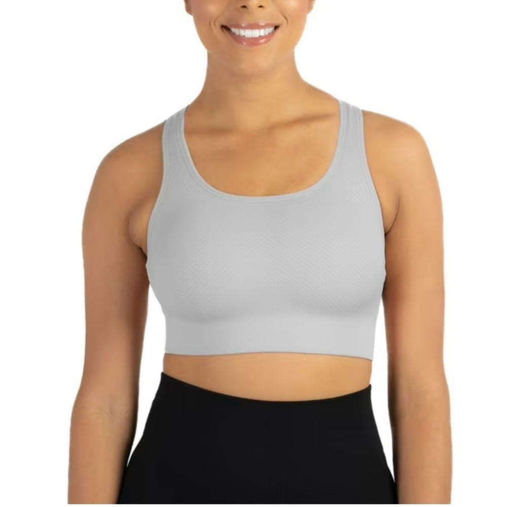 Members Mark Womens Seamless Racerback Sports Bra Black Size M